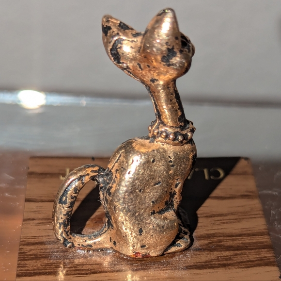 Clarissa and Cicero Pewter Miniature Cat Figurines - Picture 7 of 10